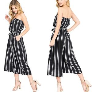 018 - Dress Forum Strapless Striped Jumpsuit ~NWOT